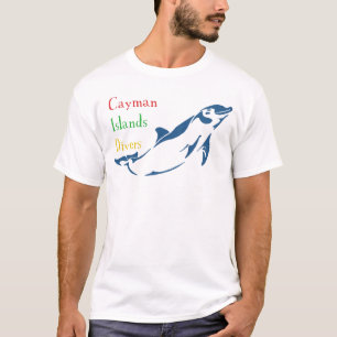 Cayman Islands dykare - delfin (bekläda), Tee