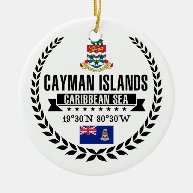 Cayman Islands Julgransprydnad Keramik (Framsidan)