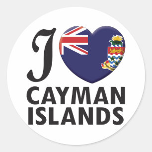 Cayman Islands kärlek Runt Klistermärke
