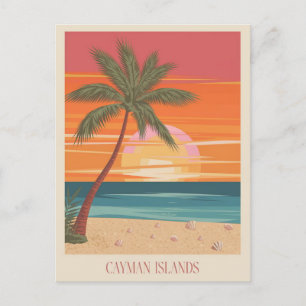 Cayman ö Illustration Vykort