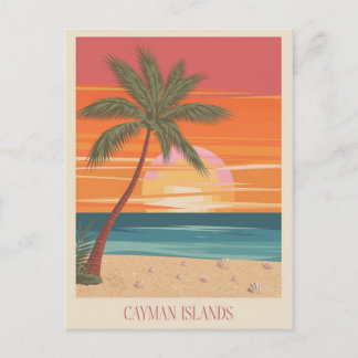 Cayman ö Illustration Vykort