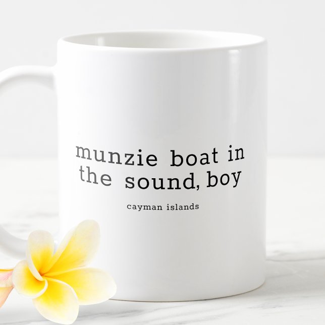 Caymanian Folk Sång Muznie Boat i Ljud Boy Kaffemugg (Skapare uppladdad)