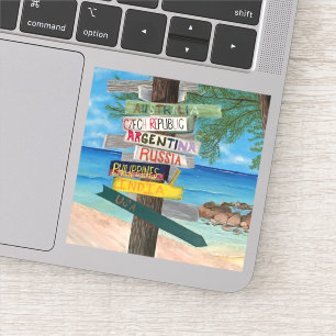 Caymanöarna Beach Travel Ocean Vinyl Klistermärken