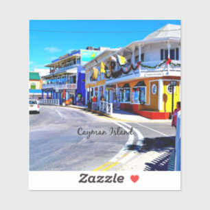 Caymanöarna Colorful Shops Klistermärken