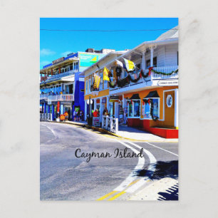 Caymanöarna Colorful Shops Vykort