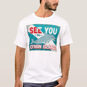 Caymanöarna Dolphin - Retro Vintage resor T Shirt
