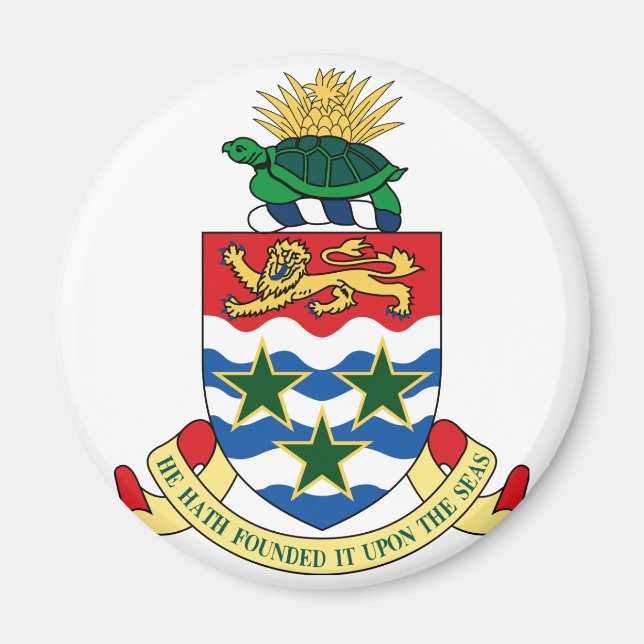 Caymanöarna emblem magnet (Framsidan)