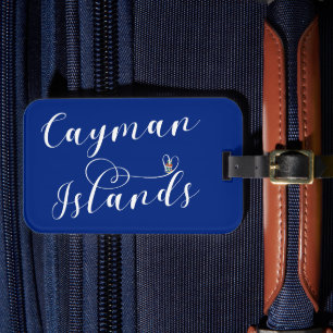 Caymanöarna Flagga Heart, Cayman Isles Bagagebricka