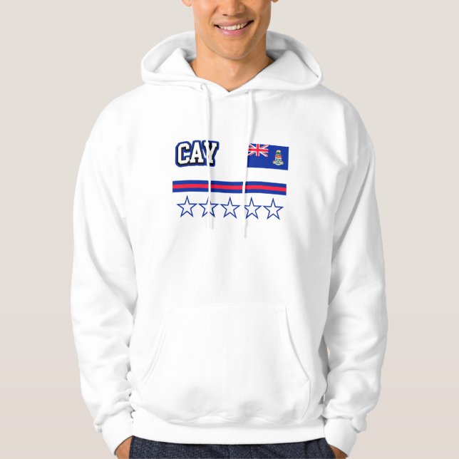 Caymanöarna Flagga Hoodie (Framsida)