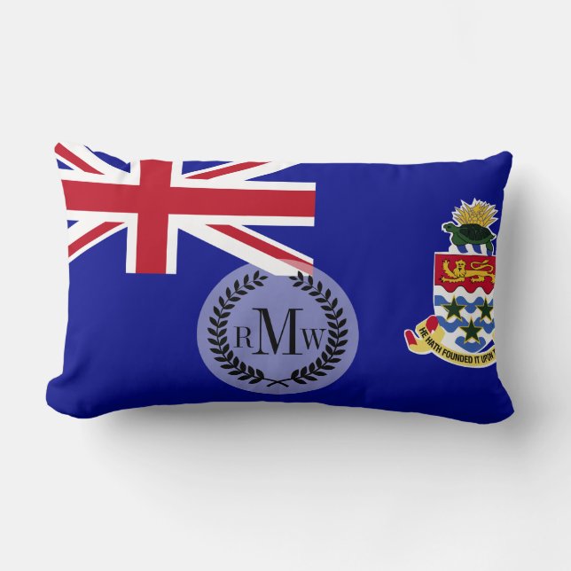 Caymanöarna Flagga Lumbarkudde (Framsida)