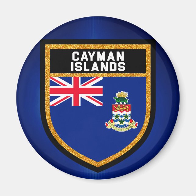 Caymanöarna Flagga Magnet (Framsidan)