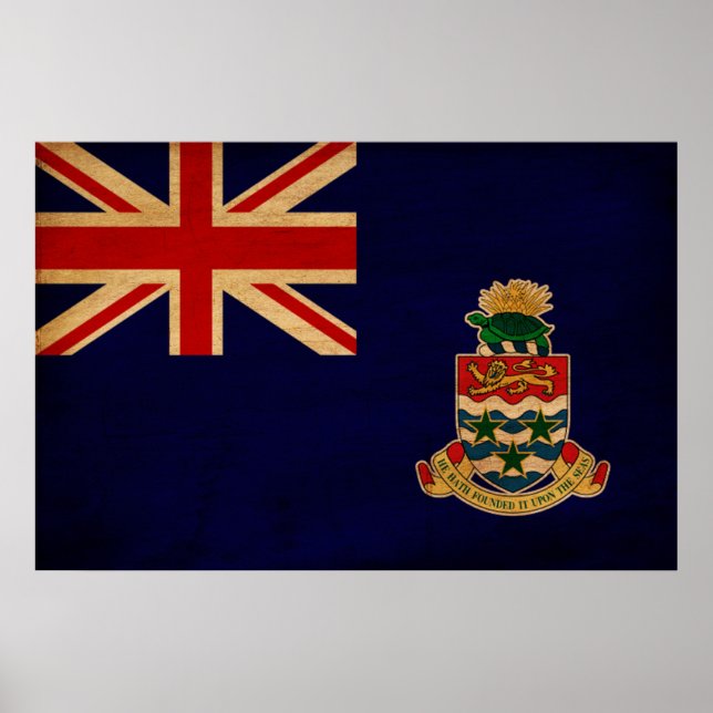 Caymanöarna Flagga Poster (Framsidan)