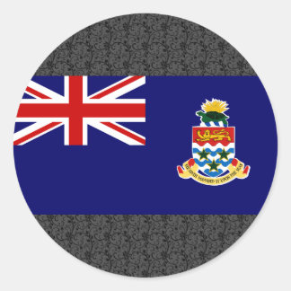 Caymanöarna Flagga Runt Klistermärke