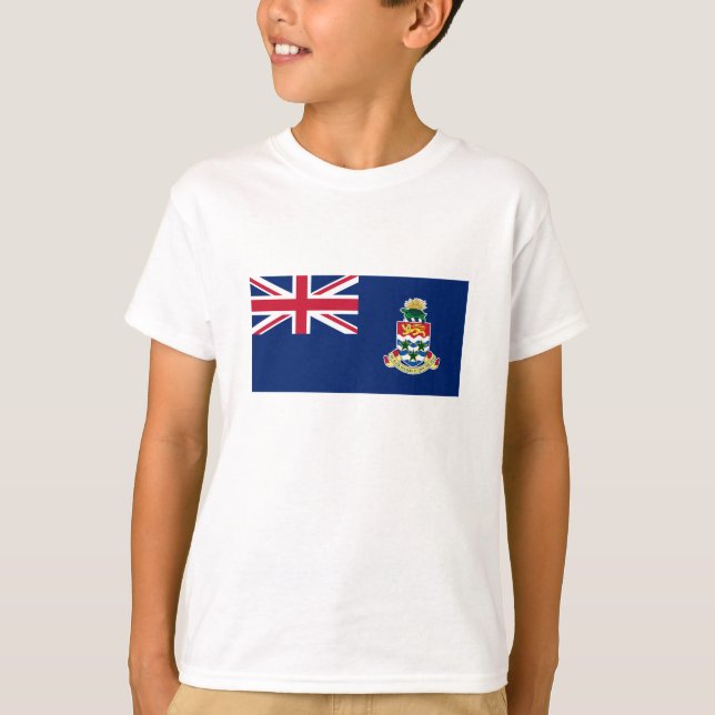 Caymanöarna Flagga T Shirt (Framsida)