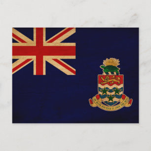 Caymanöarna Flagga Vykort