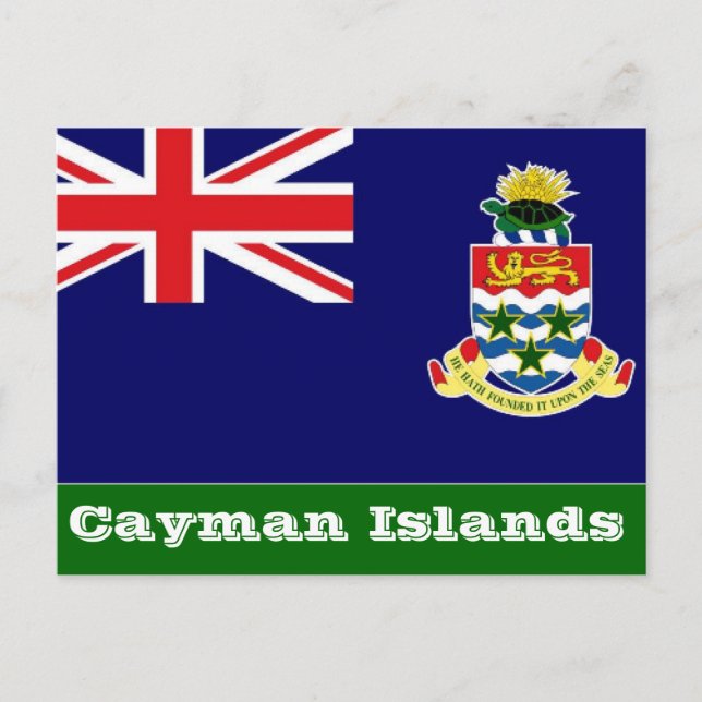 Caymanöarna flagga vykort (Framsida)