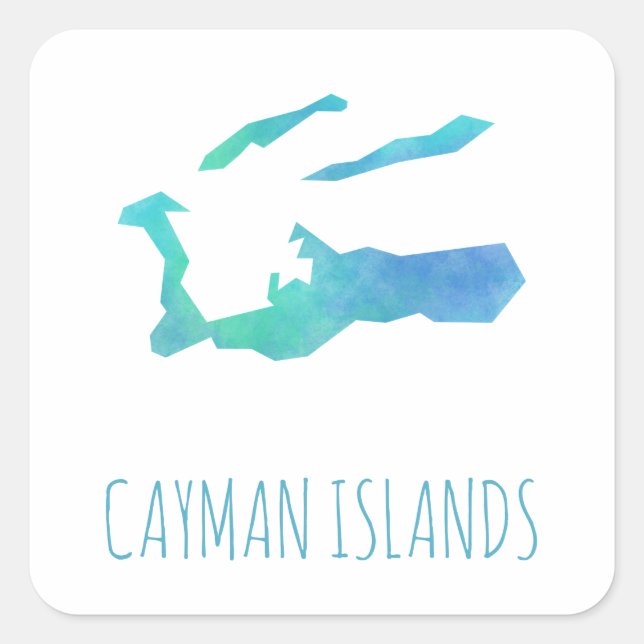 Caymanöarna Fyrkantigt Klistermärke (Framsida)
