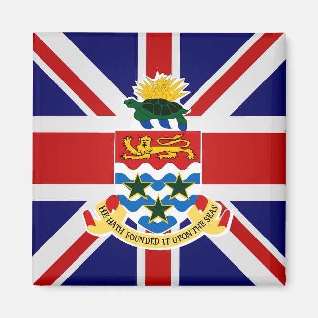 Caymanöarna Högkvalitativ Flagga Magnet (Framsidan)