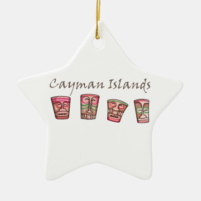 Caymanöarna Julgransprydnad Keramik (Framsidan)