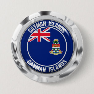 Caymanöarna Round Emblem Knapp