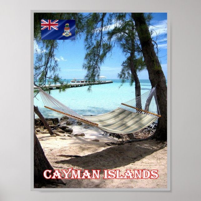 Caymanöarna - Rum Point - Panorama - Poster (Framsidan)