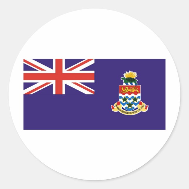 Caymanöarna Runt Klistermärke (Framsida)