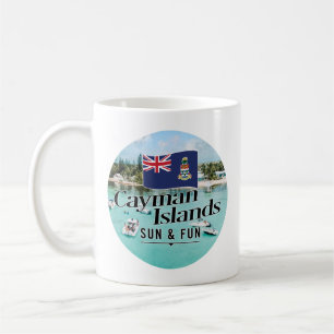 "Caymanöarna Sol & Roligt" med Flagga Kaffemugg