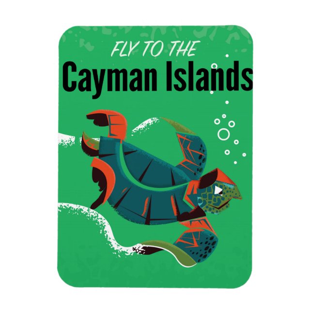 Caymanöarna vintage-resaaffisch magnet (Vertikal)