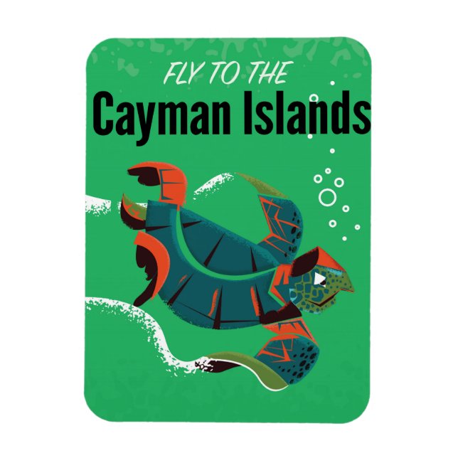 Caymanöarna vintage-resaaffisch magnet (Vertikal)
