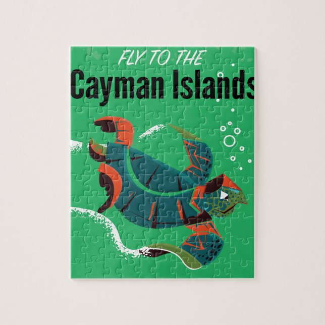Caymanöarna vintage resereseaffisch pussel (Vertikal)