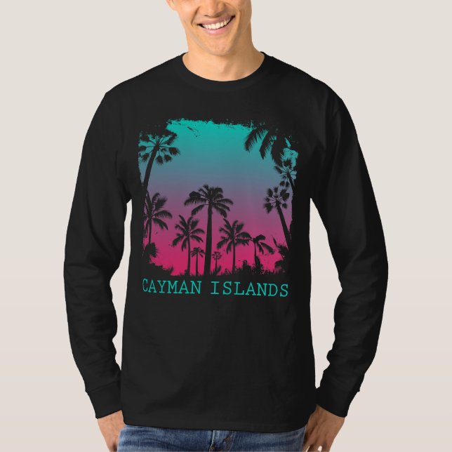Caymanöarna Vintage Retro T Shirt (Framsida)