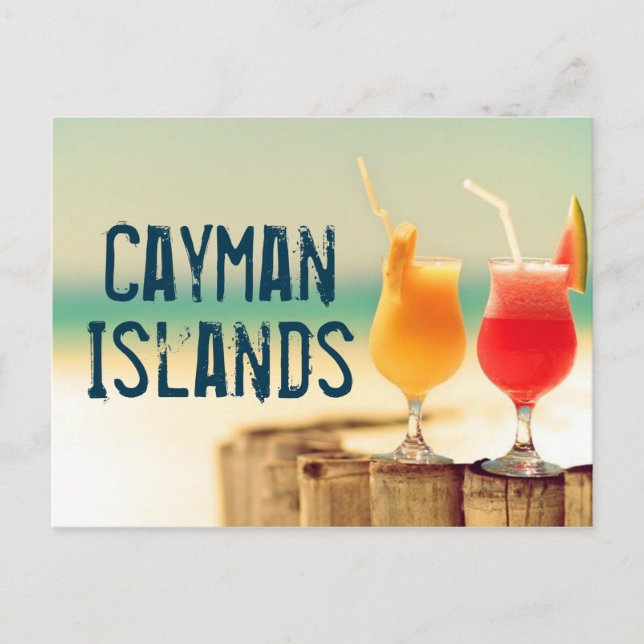 Caymanöarnas cocktails vykort (Framsida)