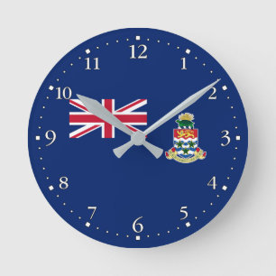 Caymanöarnas flagga rund klocka