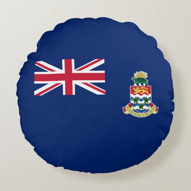 Caymanöarnas flagga rund kudde (Framsidan)