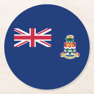 Caymanöarnas flagga underlägg papper rund