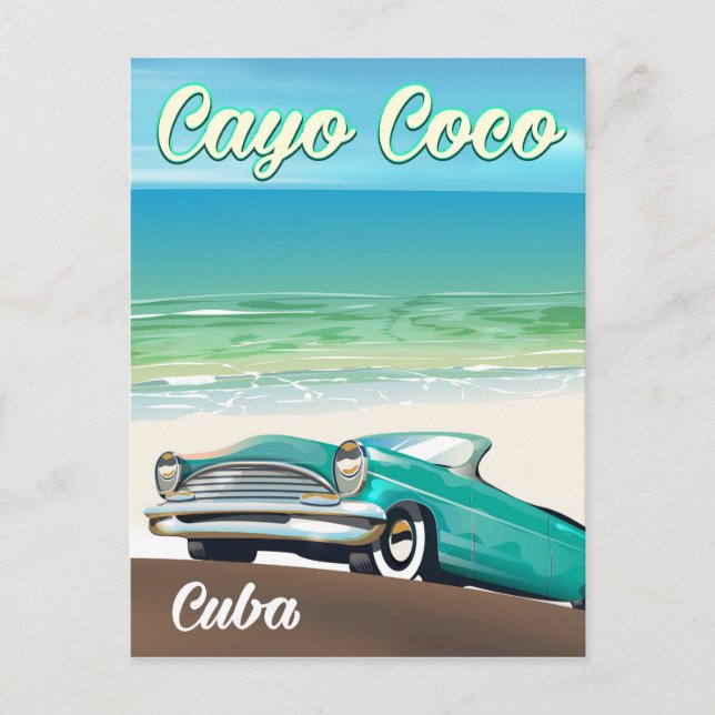 Cayo Coco cuban-semester poster Vykort (Framsida)