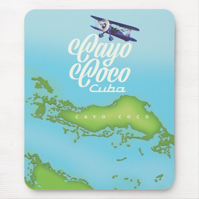 Cayo Coco Kuba vintage karta. Musmatta (Framsidan)