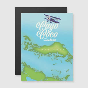 Cayo Coco Kuba vintage stil karta.