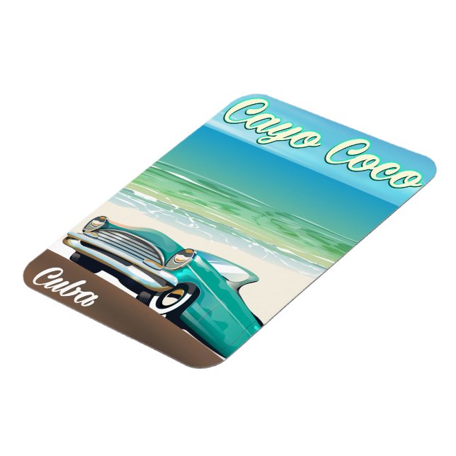 Cayo Coco kubansk semesteraffisch Magnet (Vänstra Sidan)