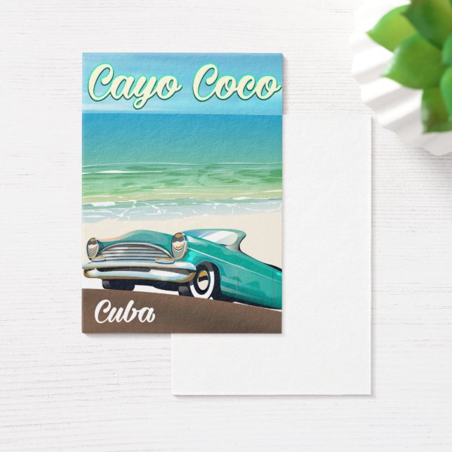 Cayo Coco kubansk semesteraffisch Visitkort (Skivbord)
