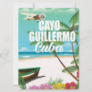 Cayo Guillermo strand semesterplansaffisch Inbjudningar