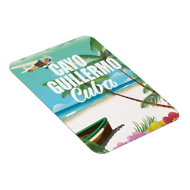 Cayo Guillermo strand semesterplansaffisch Magnet (Högersidan)
