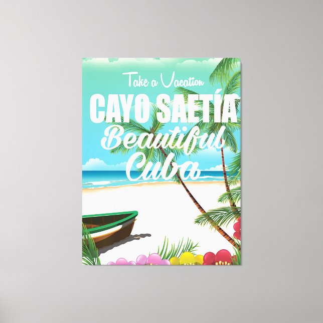 Cayo Saetía Cuba semester poster Canvastryck (Framsida)
