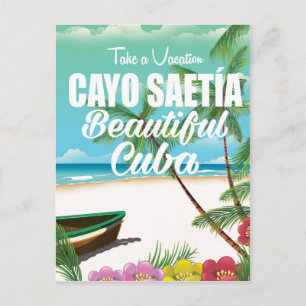 Cayo Saetía Cuba semester poster Vykort