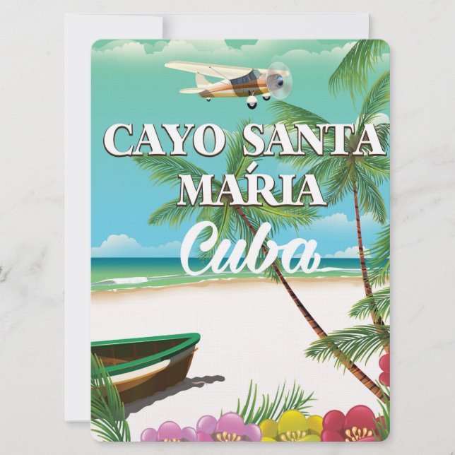 Cayo Santa María kubansk semesterplanscher Inbjudningar (Framsida)
