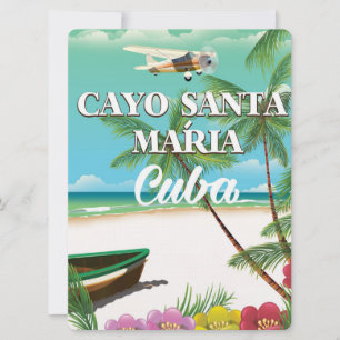 Cayo Santa María kubansk semesterplanscheravbild Inbjudningar