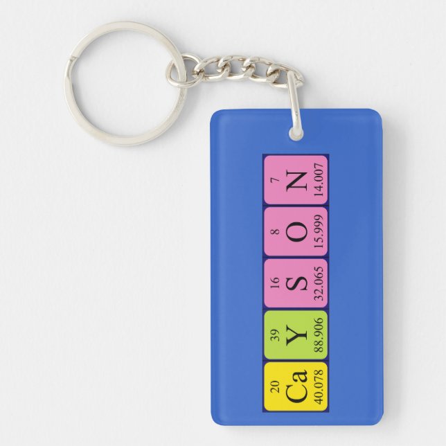 Cayson Periodisk bord namn nyckelring (Framsidan)