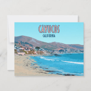 Cayucos California Central Kusten Vintage - platta