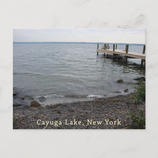 Cayuga Lake Rocky Beach Vykort (Framsida)