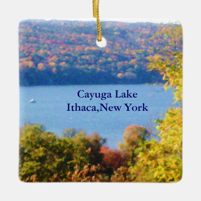 CAYUGA SJÖ, ITHACA, N.Y. ornament (Framsida)